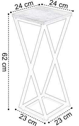 Kwietnik loftowy KONEL loft czarny 62 cm