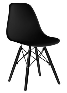 Krzesło plastikowe Paris Black DSW czarne