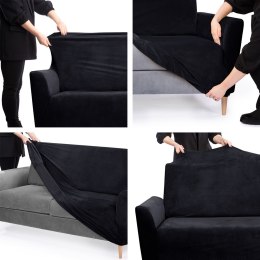 Pokrowiec na sofę LARSI kolor czarny styl klasyczny homede - SOFACOVER/HOM/LARSI/BLACK/1S