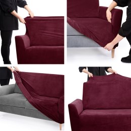 Pokrowiec na sofę LARSI kolor czerwony styl klasyczny homede - SOFACOVER/HOM/LARSI/WINE/3S