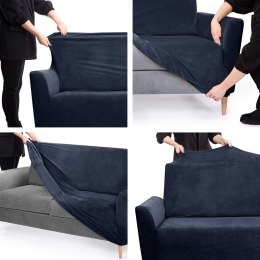 Pokrowiec na sofę LARSI kolor niebieski styl klasyczny homede - SOFACOVER/HOM/LARSI/NAVY/2S