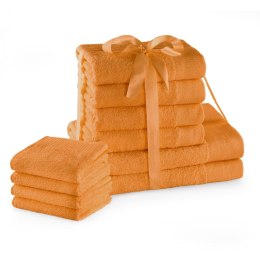 Ręcznik AMARI - AMELIAHOME kolor pomarańczowy 2*70x140+4*50x100+4*30x50 ameliahome - TOWEL/AH/AMARI/ORA/SET2*70x140+4*50x100+4*3