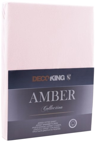 Prześcieradło AMBER kolor liliowy jersey 100-120x200 decoking - FITTED/AMBER/LILA/100-120x200+30