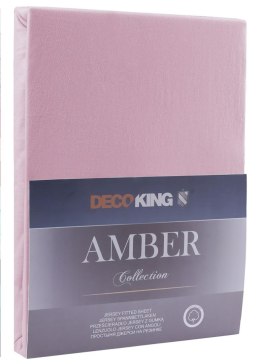 Prześcieradło AMBER kolor liliowy jersey 180-200x200 decoking - FITTED/AMBER/OLDLILAC/180-200x200+30