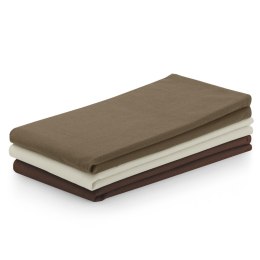 Ręcznik kuchenny LETTY kolor brązowy gładki motyw klasyczny styl klasyczny 50x70 ameliahome - KIT/AH/LETTY/PLAIN/BEIGES/3PACK/50