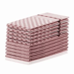 Ręcznik kuchenny LOUIE kolor pudrowy róż gładki motyw klasyczny styl nowoczesny 50x70 decoking - KIT/LOUIE/CHECK&ART/ROSE/10PACK