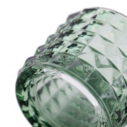 Świecznik MALAGA kolor butelkowa zieleń styl glamour ameliahome - CANDLEHOLDER/AH/MALAGA/BOTTLEGREEN/7X6,5