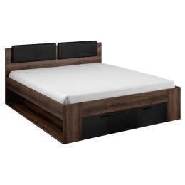 Łóżko ORATORIO kolor ciemny brąz styl klasyczny hakano - BED/WOOD/HEL/ORATORIO/OAKMON+BLACK/160x200