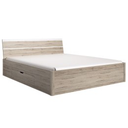 Łóżko SYMPHONY kolor jasny brąz styl nowoczesny hakano - BED/WOOD/HEL/SYMPHONY/OAKSR+WHITE/180x90