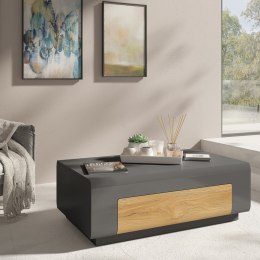 Stół BALLADE kolor antracyt styl nowoczesny 110x60 hakano - TABLE/COFFE/HEL/BALLADE/ANTHR+OAKGR/110x39