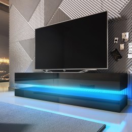 Szafka rtv ADMIRA kolor czarny styl nowoczesny hakano - TVCABINET/VIV/ADMIRA/BLACK/LED/140X34