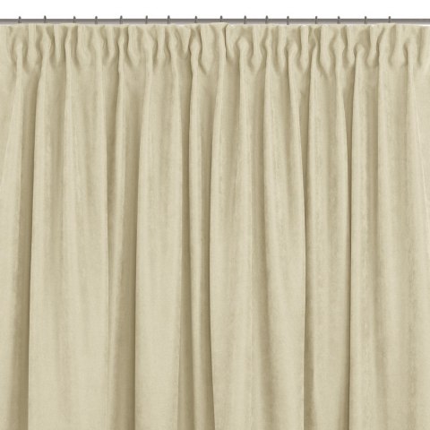Zasłona MILANA kolor beżowy styl klasyczny taśma smok transparentna 5 cm szenila 140x300 homede - CURT/HOM/MILANA/CHENILLE/PLEAT