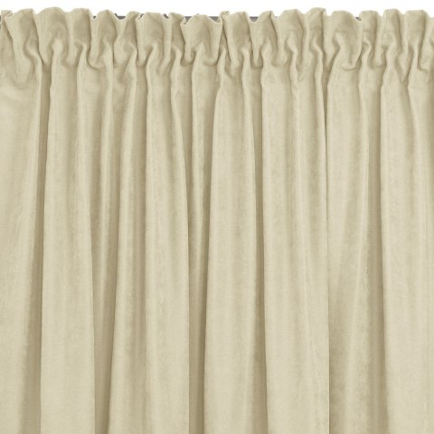 Zasłona MILANA kolor beżowy styl klasyczny taśma smok transparentna 5 cm z grzywką 3 cm szenila 140x175 homede - CURT/HOM/MILANA