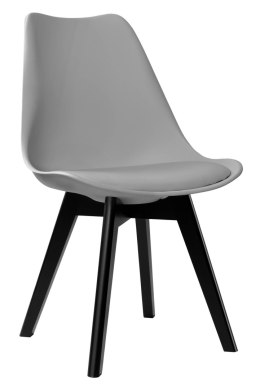 Krzesło nowoczesne Nantes Black DSW szare