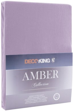 Prześcieradło AMBER kolor liliowy jersey 80-90x200 decoking - FITTED/AMBER/LAVENDERPURPLE/80-90x200+30