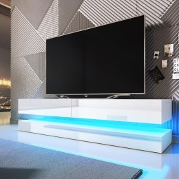 Szafka rtv ADMIRA kolor biały styl nowoczesny hakano - TVCABINET/VIV/ADMIRA/WHITE/LED/140X34