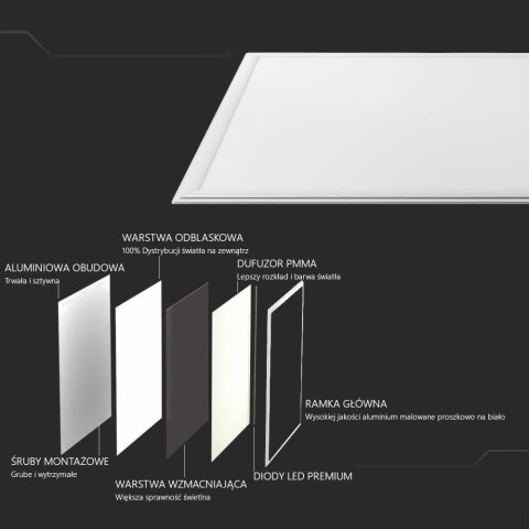 Panel LED V-TAC 29W 600x600 SAMSUNG CHIP 120Lm/W VT-629 4000K 3480lm 5 Lat Gwarancji