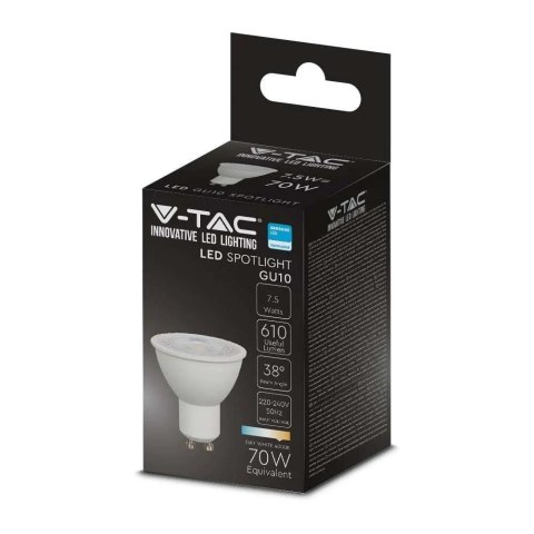 Żarówka LED V-TAC SAMSUNG CHIP GU10 7,5W 38st VT-291 3000K 610lm 5 Lat Gwarancji