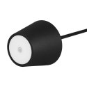 Lampka Biurkowa Nocna V-TAC 3W LED Ładowanie Ściemnianie IP54 Czarna VT-7522 3000K 200lm