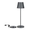 Lampka Biurkowa Nocna V-TAC 3W LED Ładowanie Ściemnianie IP54 Szara VT-7522 3000K 200lm