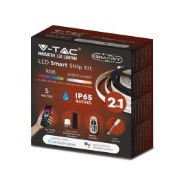 Taśma LED V-TAC Zestaw RGBW CCT SMD5050/54 28W IP65 Alexa SMART VT-5050 RGB+2700K-6400K 280lm 3 Lata Gwarancji