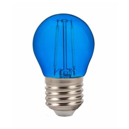 Żarówka LED V-TAC 2W Filament E27 Kulka G45 VT-2132 Kolor Niebieski 60lm