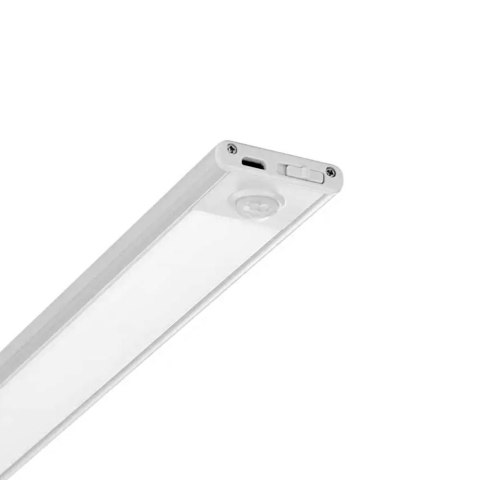 Oprawa podszafkowa V-TAC 2,5W LED Srebrna Czujnik Ruchu Ładowanie USB 60cm VT-8143 3000K 260lm