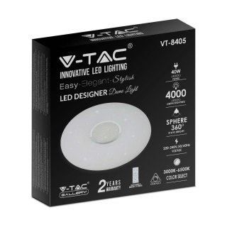 Plafon Sufitowy V-TAC 40W LED Pilot CCT fi.350 Gwiazdy VT-8405 2700K-6400K 4000lm