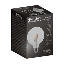Żarówka LED V-TAC 12W Filament E27 Kula Glob G125 VT-2143 4000K 1521lm