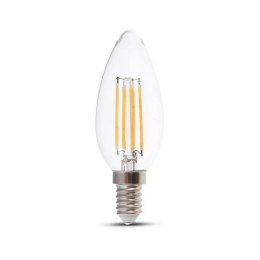 Żarówka LED V-TAC 4W Filament E14 Świeczka Ściemnialna VT-2304D 3000K 400lm