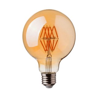 Żarówka LED V-TAC 8W Filament E27 Kula Glob G95 Bursztyn 95x138mm VT-2019 2200K 700lm