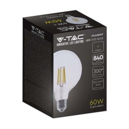Żarówka LED V-TAC 4W E27 Filament Kula Glob G125 210Lm/W VT-2344 3000K 840lm