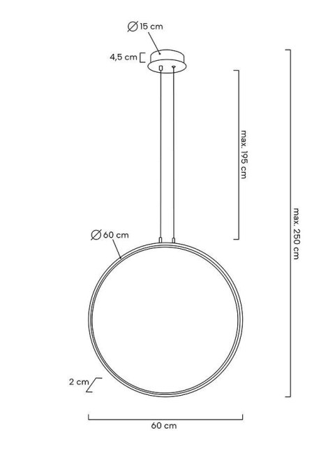 MOOSEE lampa wisząca CIRCULO 60 czarna