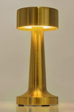 Lampa biurkowa LEE złota - wbudowana bateria, LED