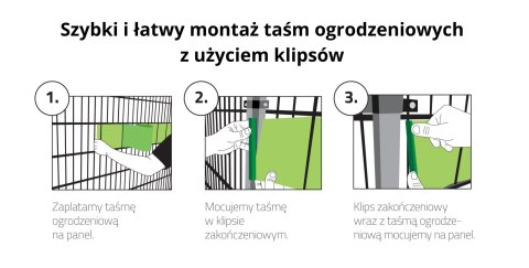 Klipsy ogrodzeniowe 10 szt Thermoplast® BIAŁE