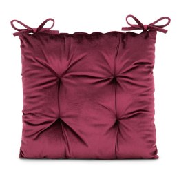 Poduszka na krzesło ALEKSA kolor czerwony styl glamour do wewnątrz velvet ameliahome - CHAIRCUSHION/AH/ALEKSA/WINE/40X40