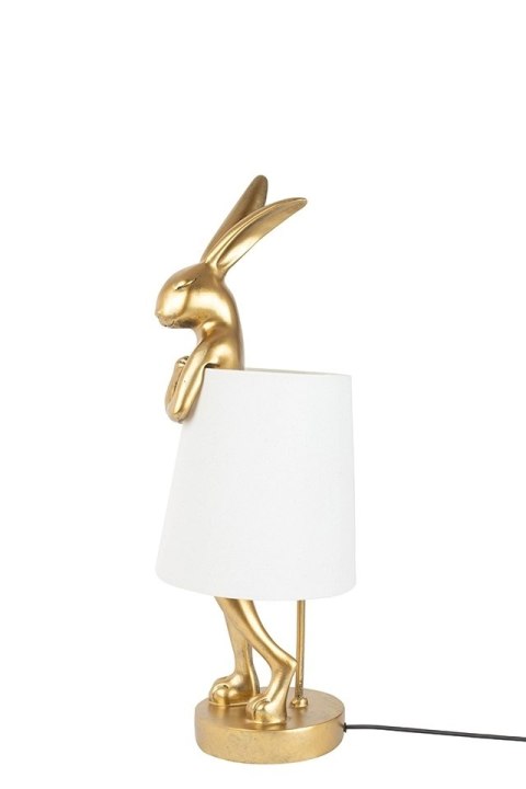 KARE lampa stołowa RABBIT 50 cm złota / biała