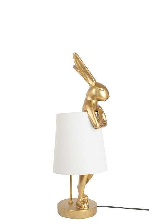 KARE lampa stołowa RABBIT 50 cm złota / biała