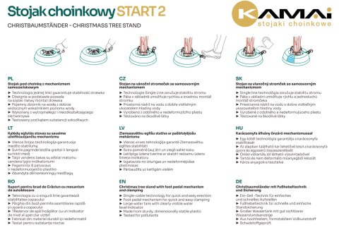 Stojak choinkowy KAMAI START 2 do drzewka 2,5m ZIELONY NOWY