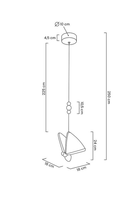 MOOSEE lampa wisząca BUTTERFLY M złota