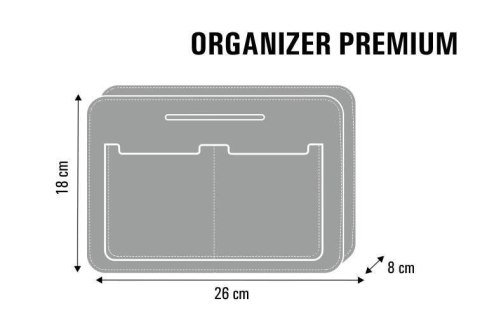 Organizer filcowy do torebki antracyt Modern Frida