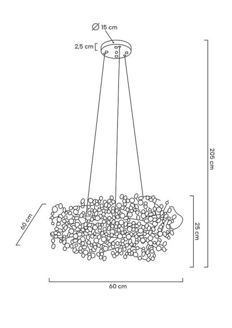 MOOSEE lampa wisząca MONETE 60 chrom