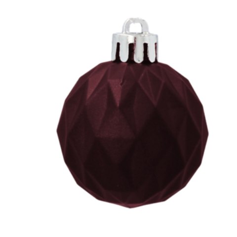 Zestaw 16 Eleganckich Bombek Kamai Christmas Decoration® o Średnicy 4 cm - Kolor Burgund