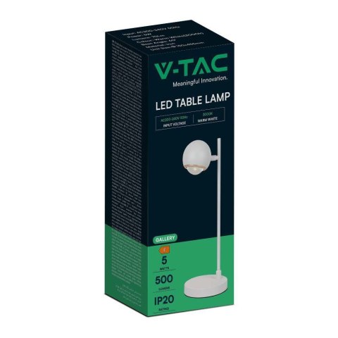 Lampka Biurkowa Nocna V-TAC 6W LED 45cm Czarna VT-7506 3000K 500lm