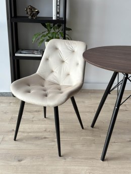Krzesło ELIOT VELVET tapicerowane beżowy aksamit