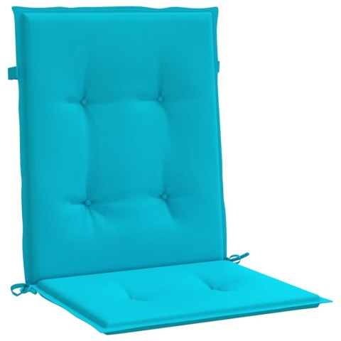 Poduszki na krzesła z niskim oparciem, 4 szt., turkusowe