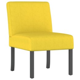 Fotel, jasnożółty, obity tkaniną