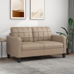 2-osobowa sofa, kolor cappuccino, 140 cm, sztuczna skóra