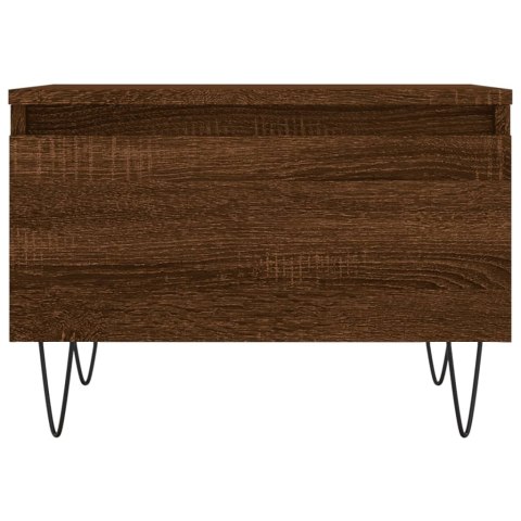 Stolik kawowy, brązowy dąb, 50x46x35cm, materiał drewnopochodny
