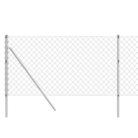 Ogrodzenie z siatki, srebrne, 1,1x25 m